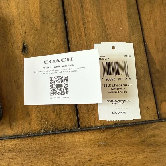 Coach Black Leather Wristlet wallet - Picture 4 of 4